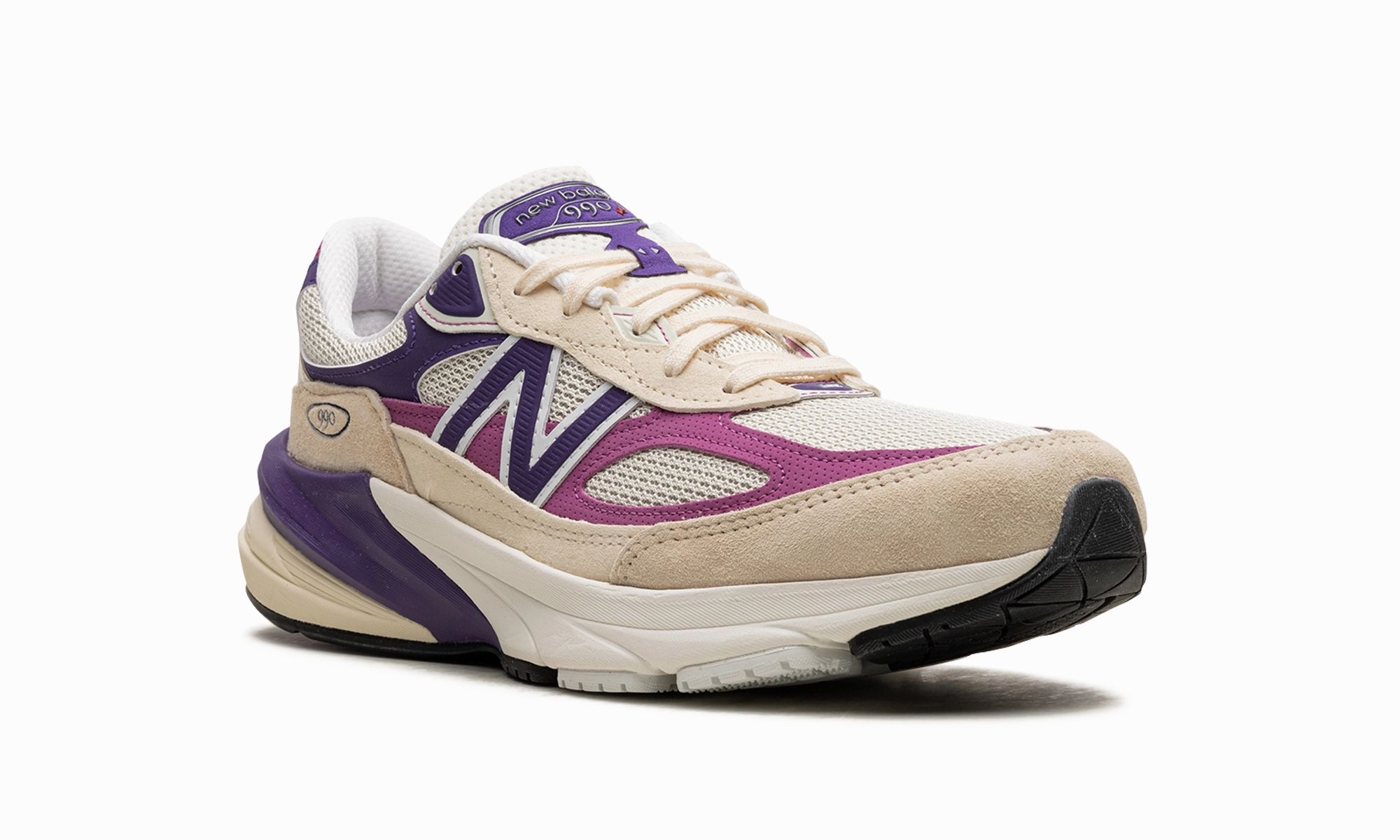 990v6 "Made in USA - Macadamia Nut Magenta" Gray New Balance Shoes For Men