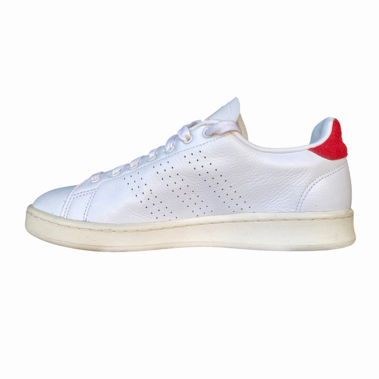 Adidas scarpa sneaker da uomo Advantage EG3773 bianco-rosso