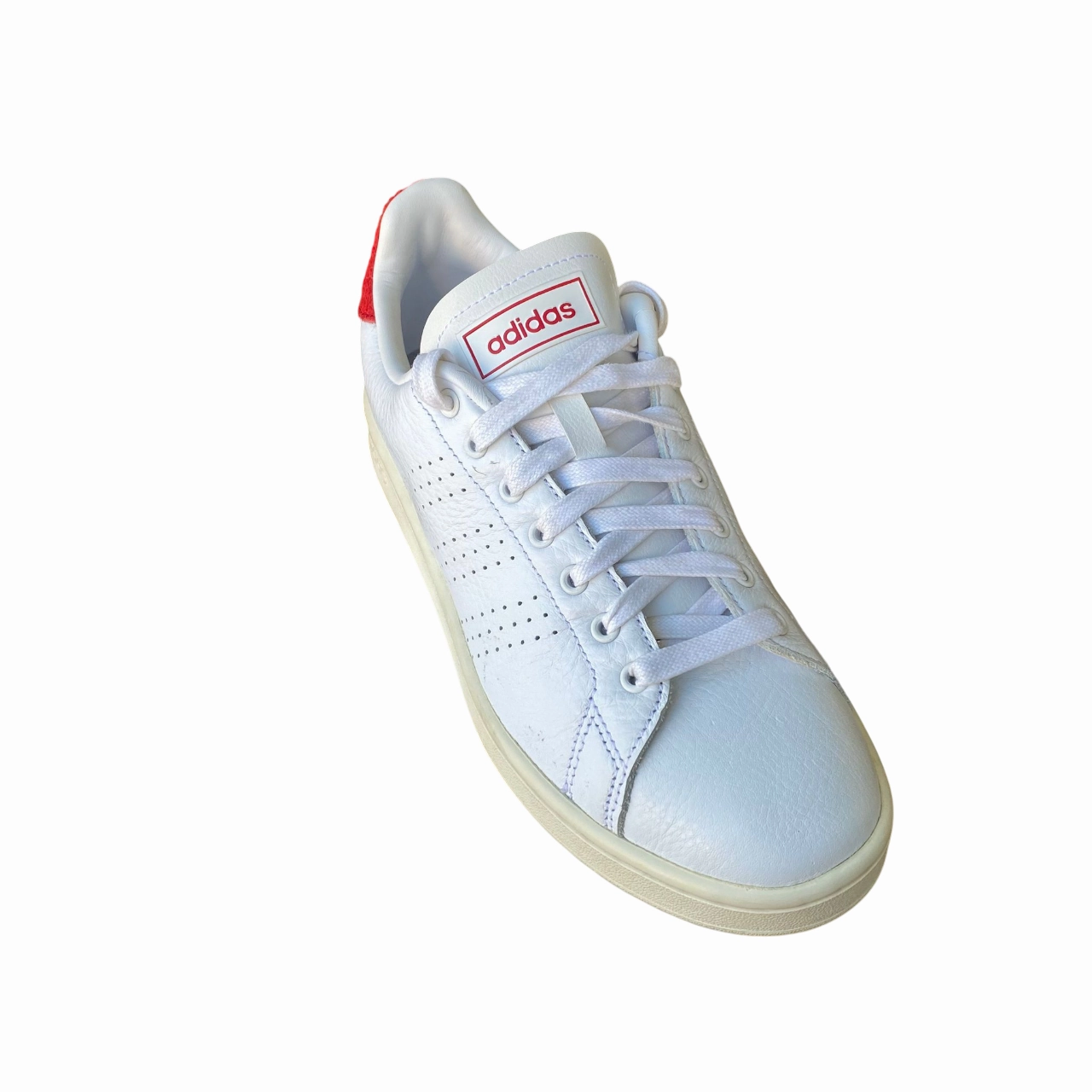 Adidas scarpa sneaker da uomo Advantage EG3773 bianco-rosso