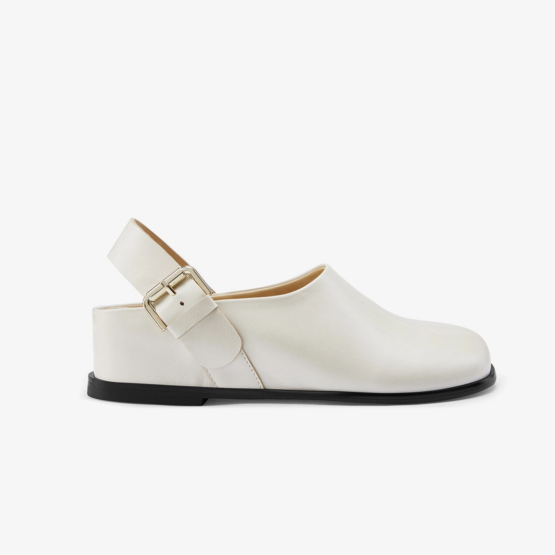 *ADORO - ivory leather clogs