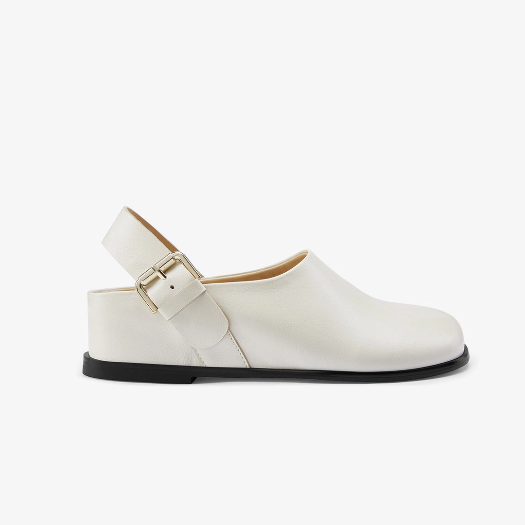 *ADORO - ivory leather clogs