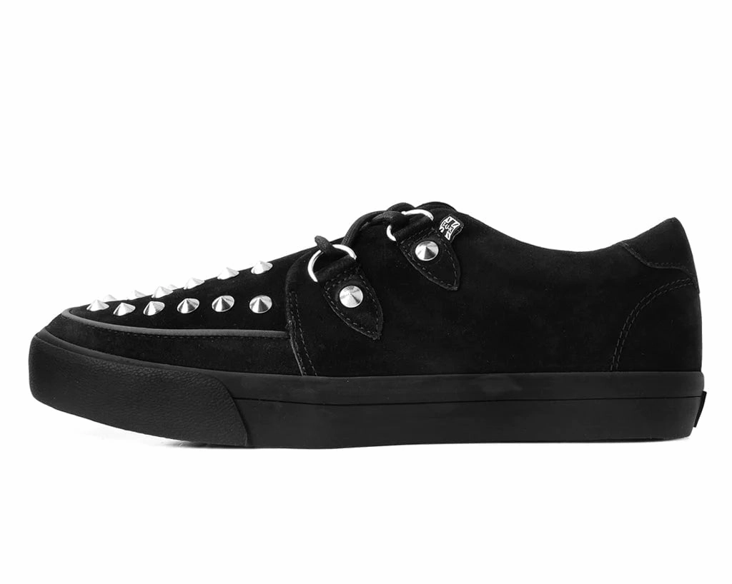 BLACK SUEDE STUD SNEAKER A3152 BLACK