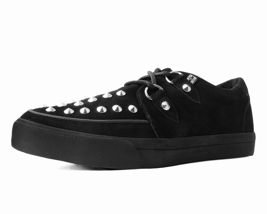  BLACK SUEDE STUD SNEAKER A3152 BLACK