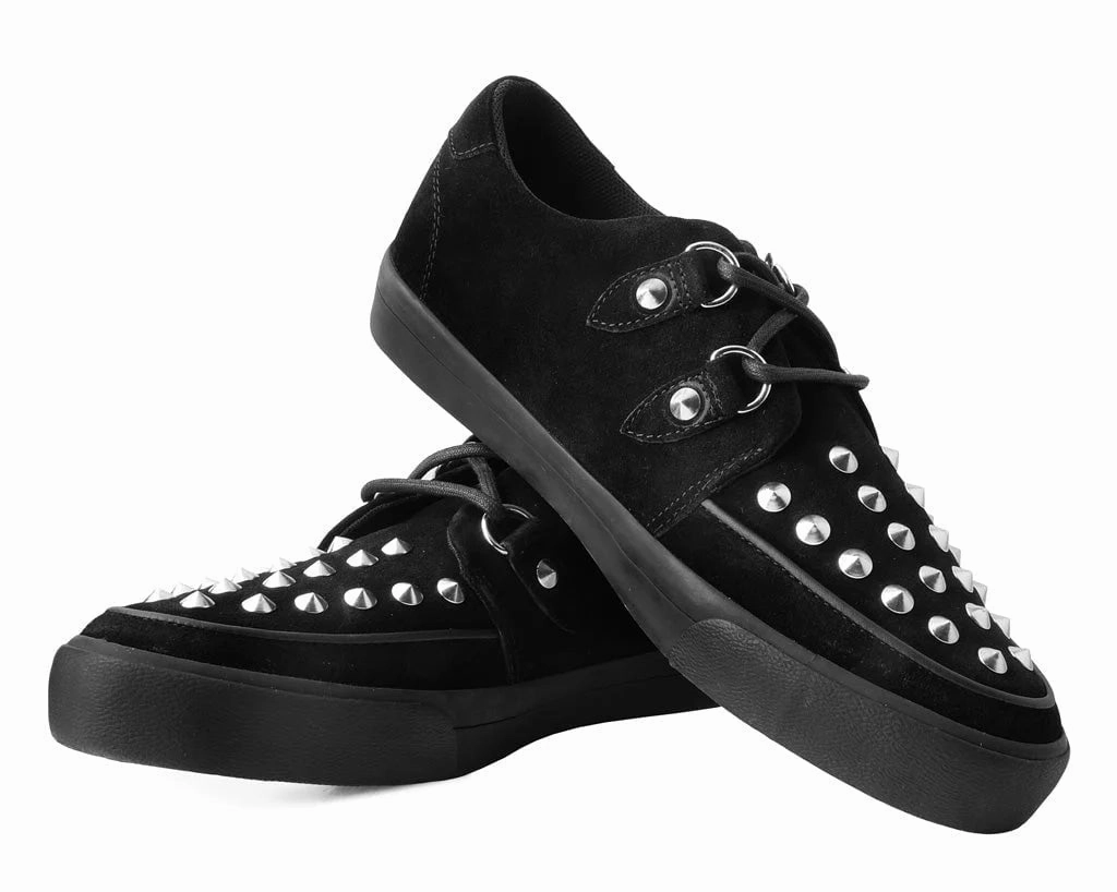 BLACK SUEDE STUD SNEAKER A3152 BLACK