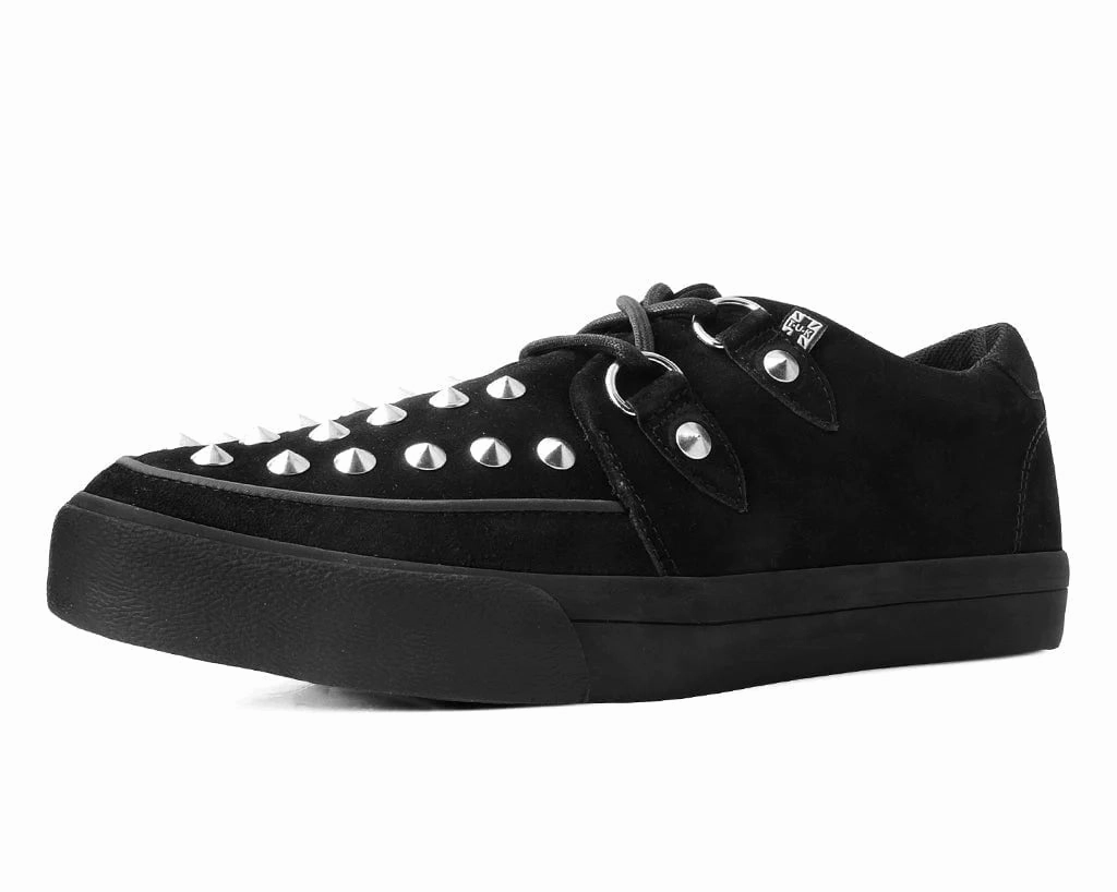 BLACK SUEDE STUD SNEAKER A3152 BLACK