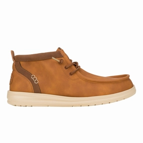 'HEY DUDE' Men's Wally Mid Griper Classic - Cognac / Tan Recommended Hiking Shoes