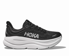 'HOKA' Women's Bondi 9 - Black / White (Wide) Cost Of Shoes