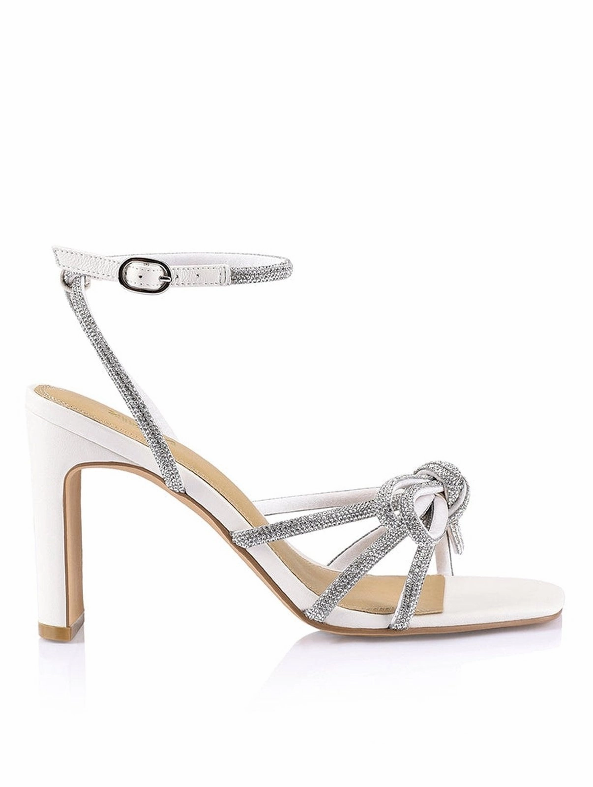  Kammie Heeled Sandals - Chalk Leather