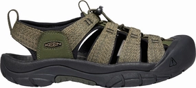 Toe Hugging Climbing Shoes 'Keen Outdoor' Men's Newport H2 Sandal - Forest Night / Black