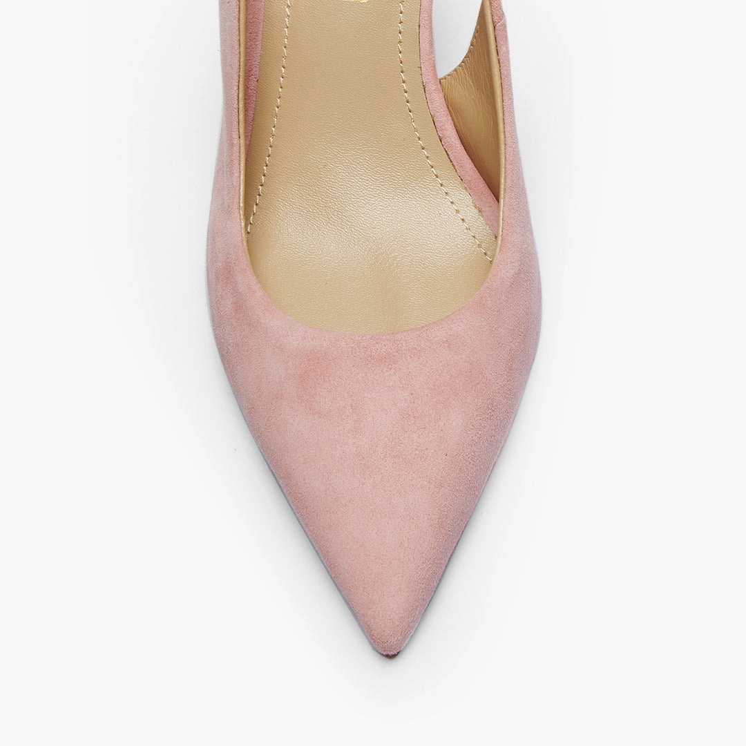 *Lena 75 - pink suede slingback