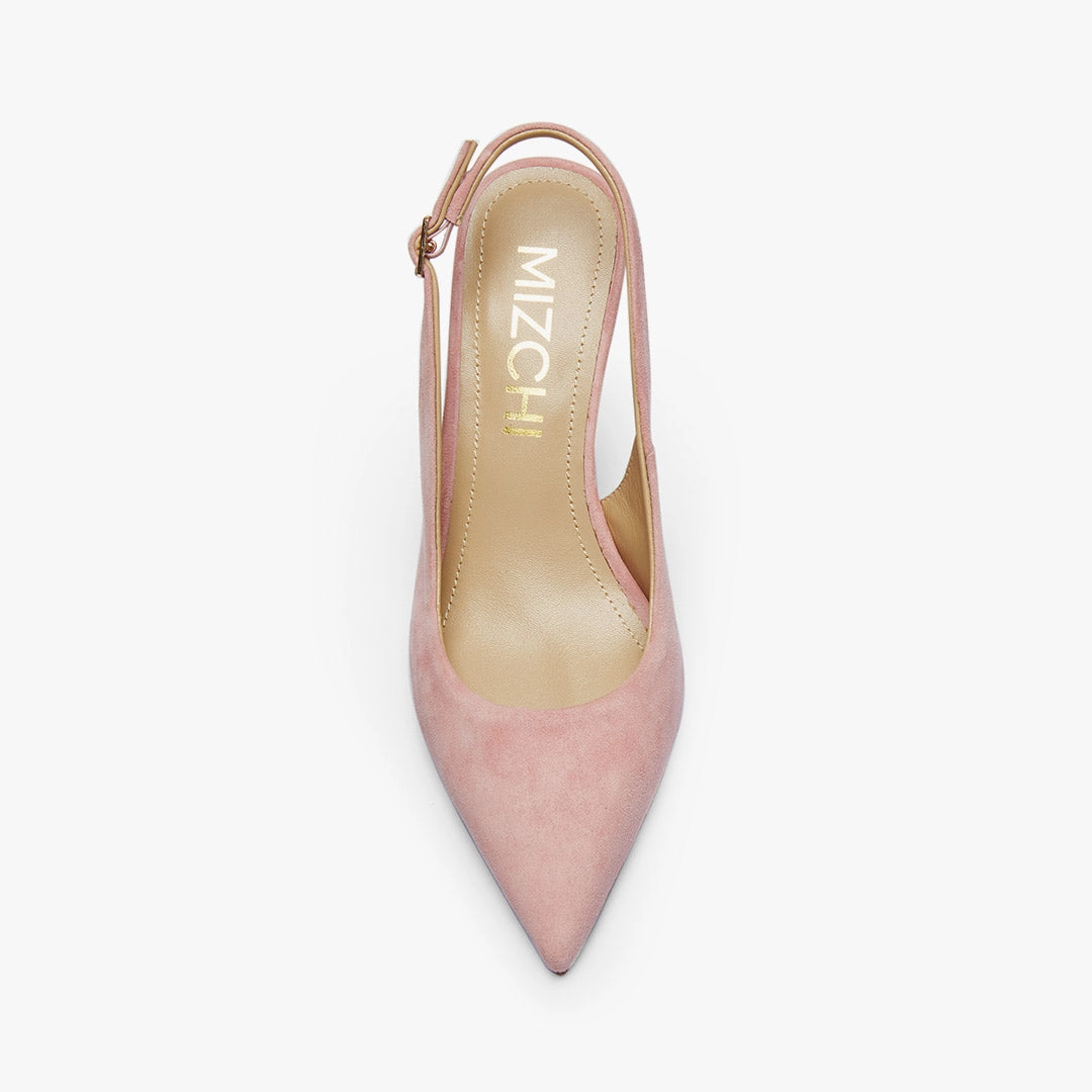 *Lena 75 - pink suede slingback