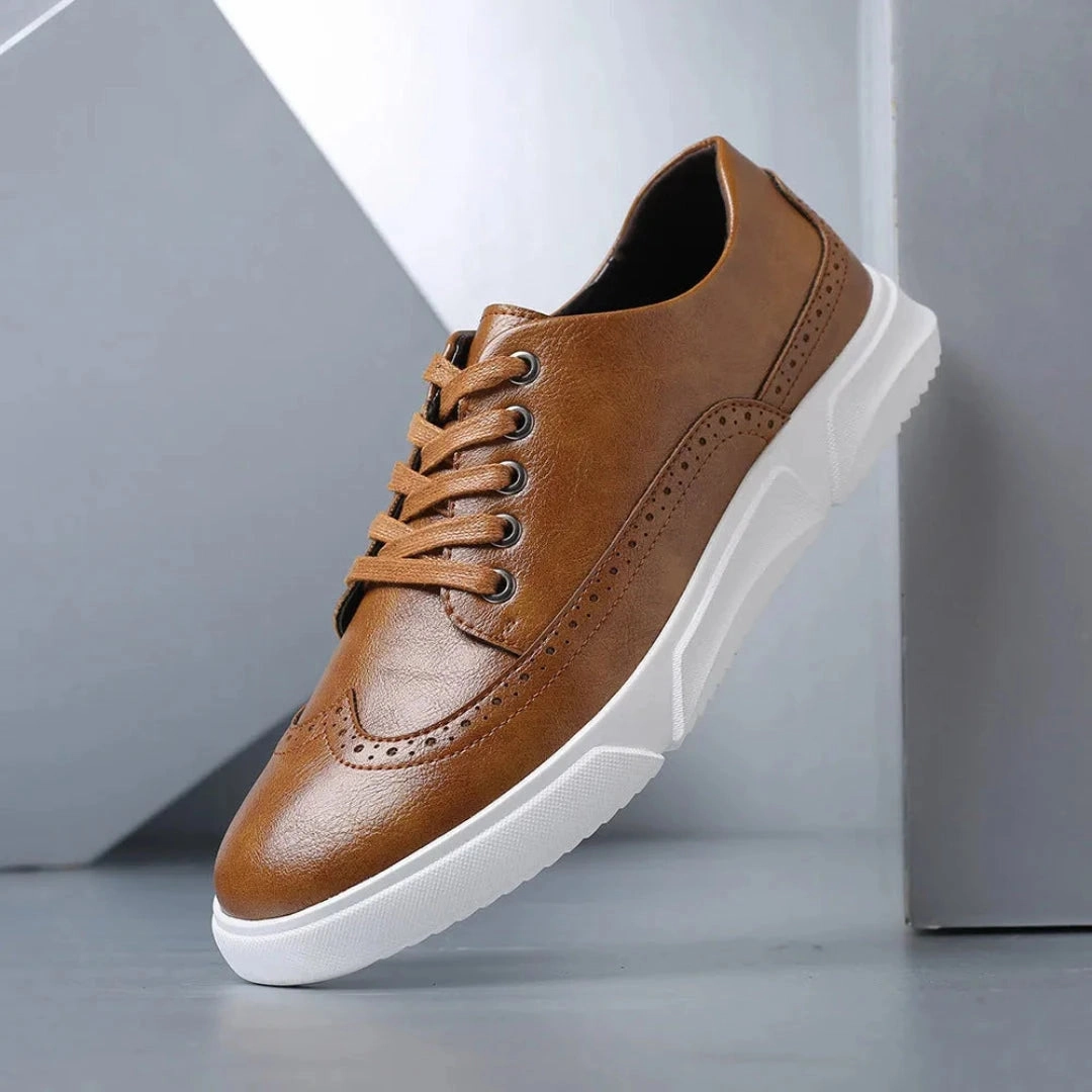  Logan Wingtip Faux Leather Sneakers