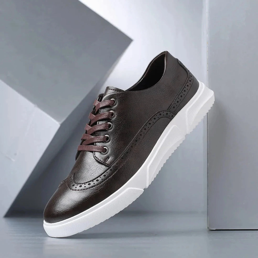 Logan Wingtip Faux Leather Sneakers