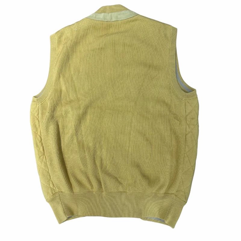 Loro Piana Quilted Button Front Sweater Vest Yellow - Pre-Owned Size M