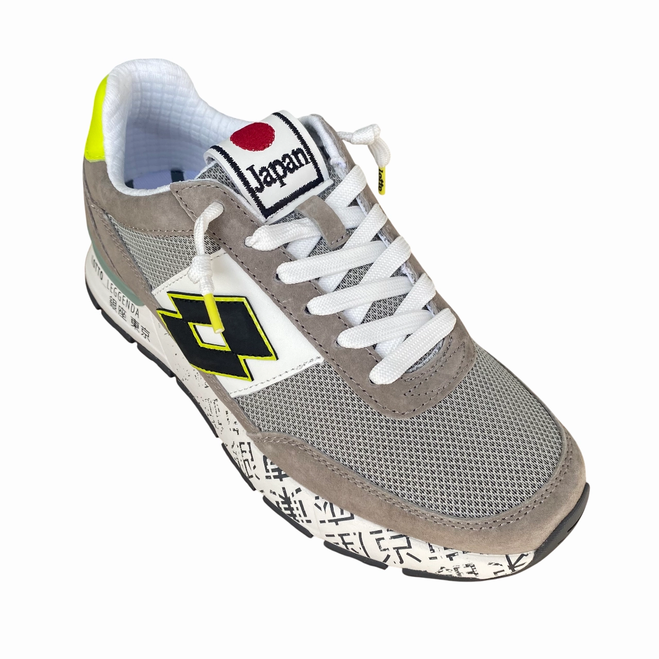 Lotto Leggenda scarpa sneakers da uomo Tokyo Ginza PRT 222656 DCM grigio-nero-verde acacia