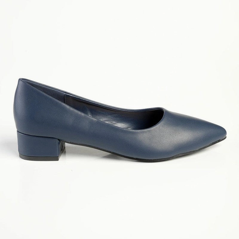 Madison Bernadette Low Block Heel Court - Navy