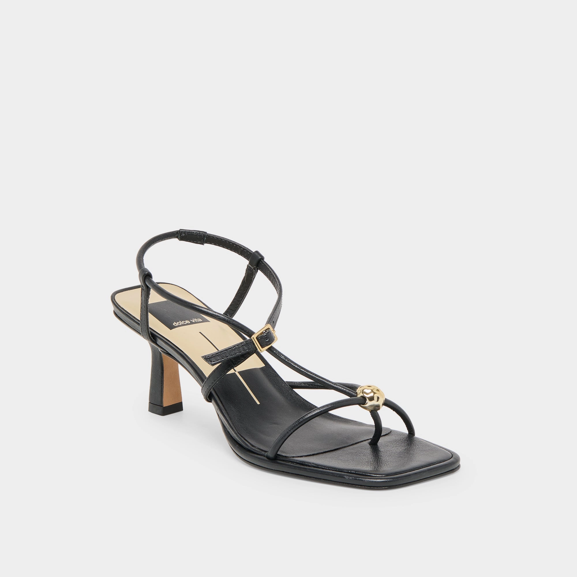 MYLEE HEELS BLACK LEATHER