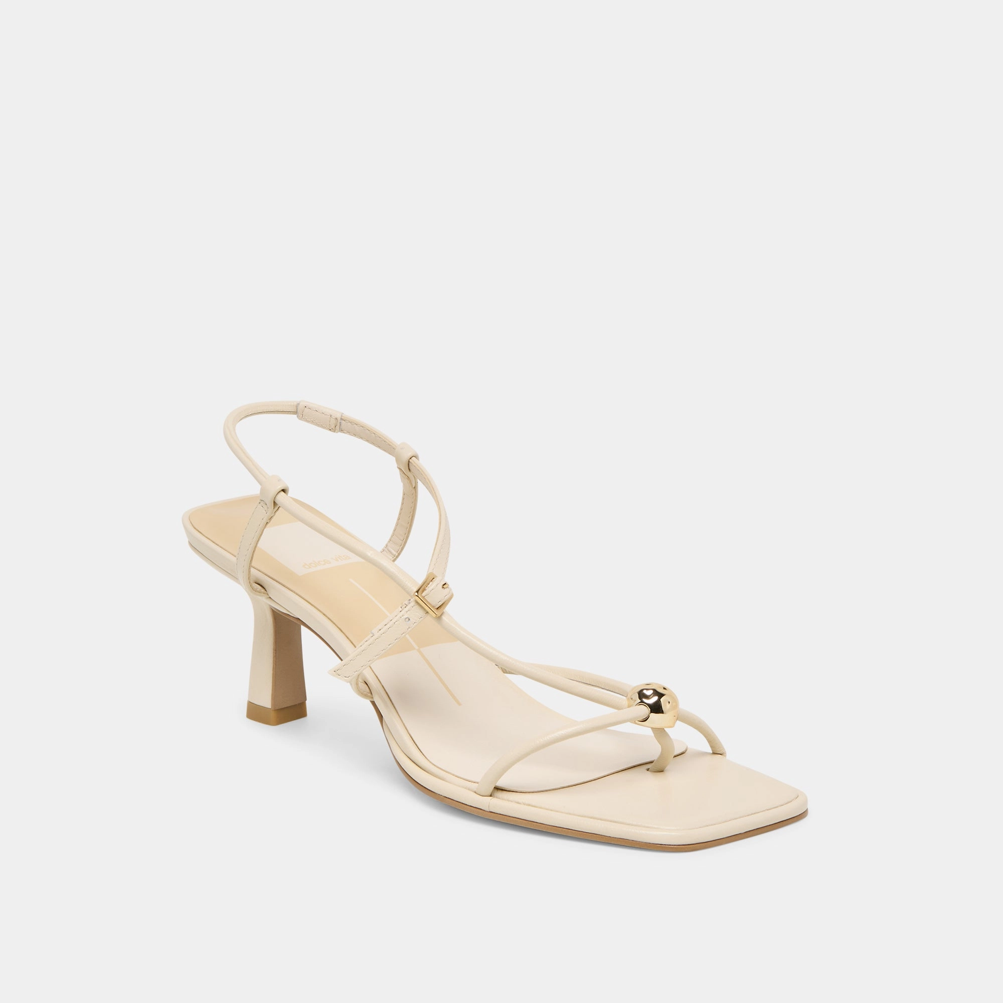 MYLEE HEELS CREME LEATHER