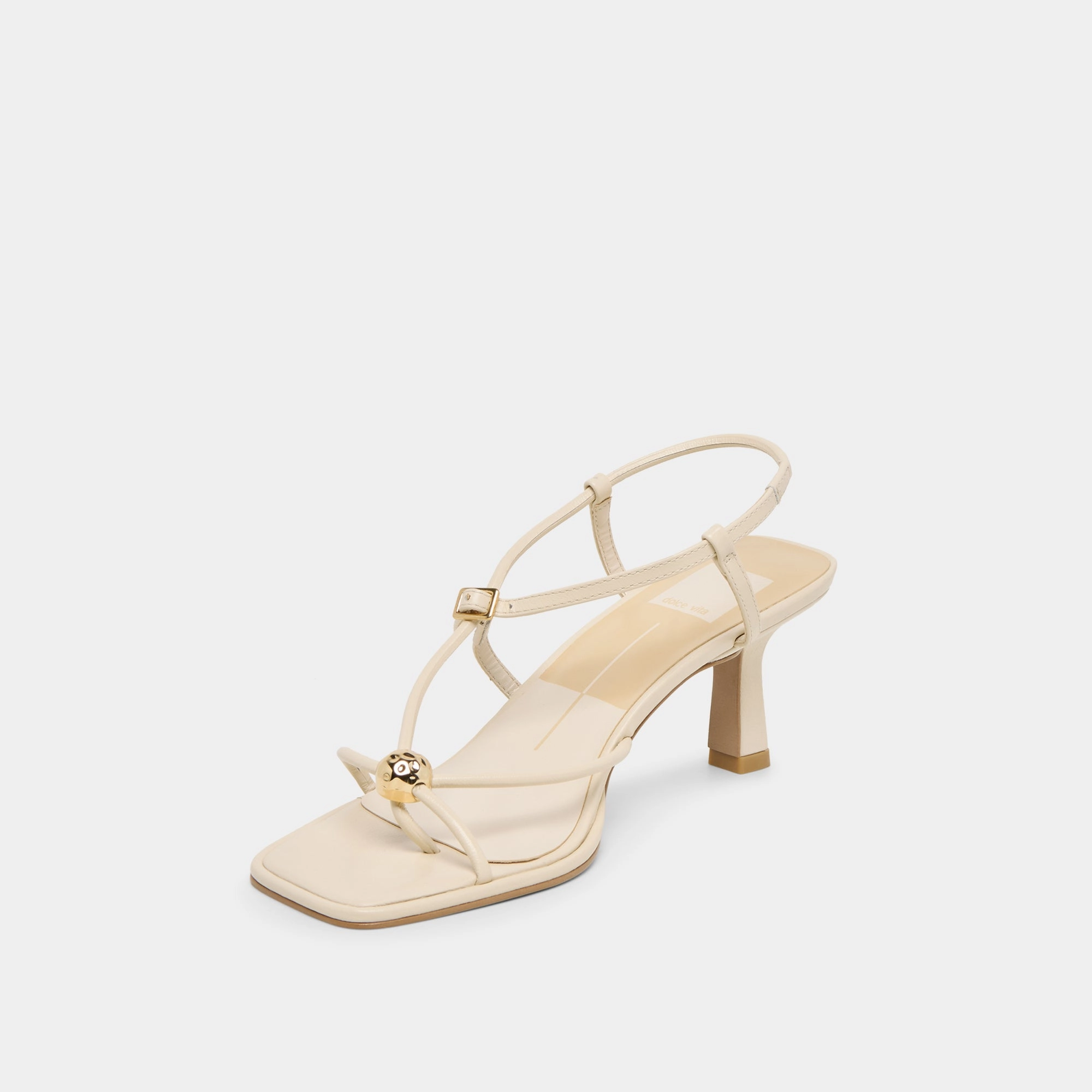 MYLEE HEELS CREME LEATHER