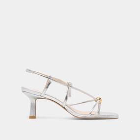 MYLEE HEELS SILVER DISTRESSED LEATHER 