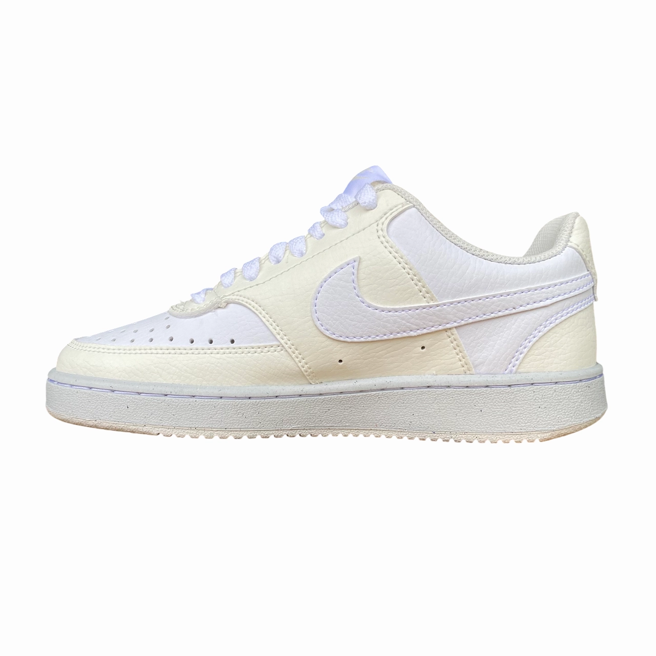 Nike scarpa sneakers da donna Court Vision Lo Next Nature DH3158-005 perla-bianco