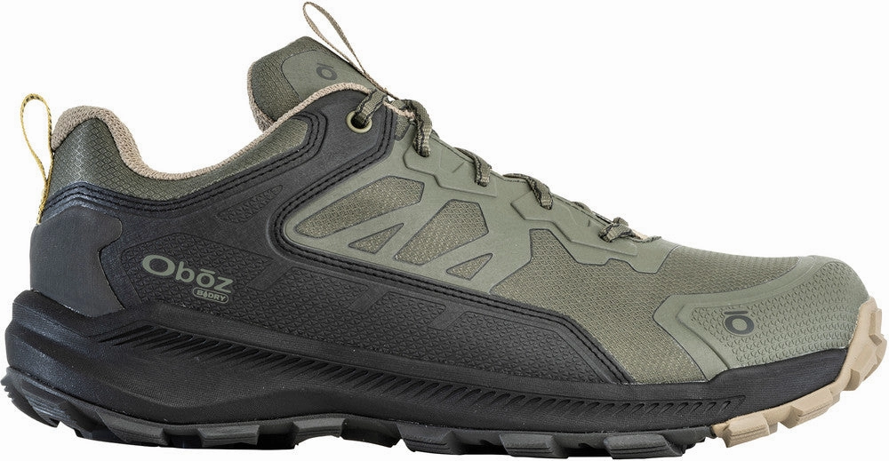 Chameleon Prime Stretch Hiking Shoes 'Oboz' Men's Katabatic Low B-Dry WP Hiker- Evergreen