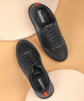 Paragon Max K1013G Men Casual Shoes | Stylish Walking Outdoor Shoes for Everyday Wear | Smart & Trendy Design  | Comfortable Cushioned Soles Black 