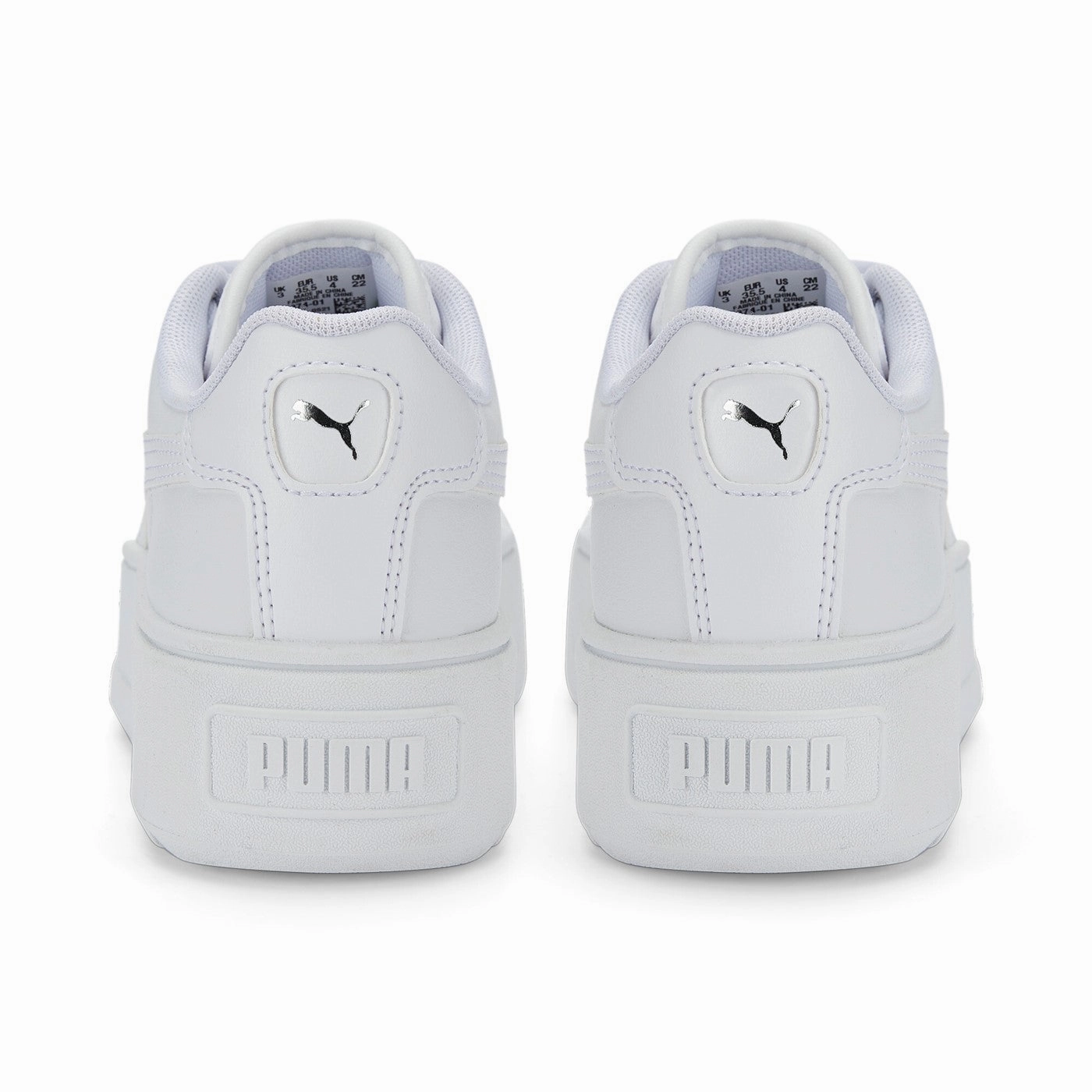 Puma scarpa sneakers da ragazza con zeppa Karmen 387374 01 bianco