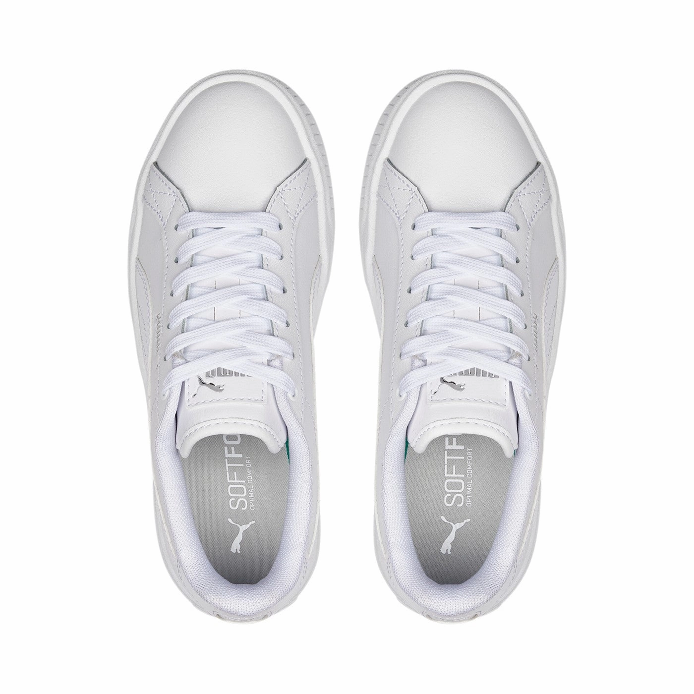 Puma scarpa sneakers da ragazza con zeppa Karmen 387374 01 bianco