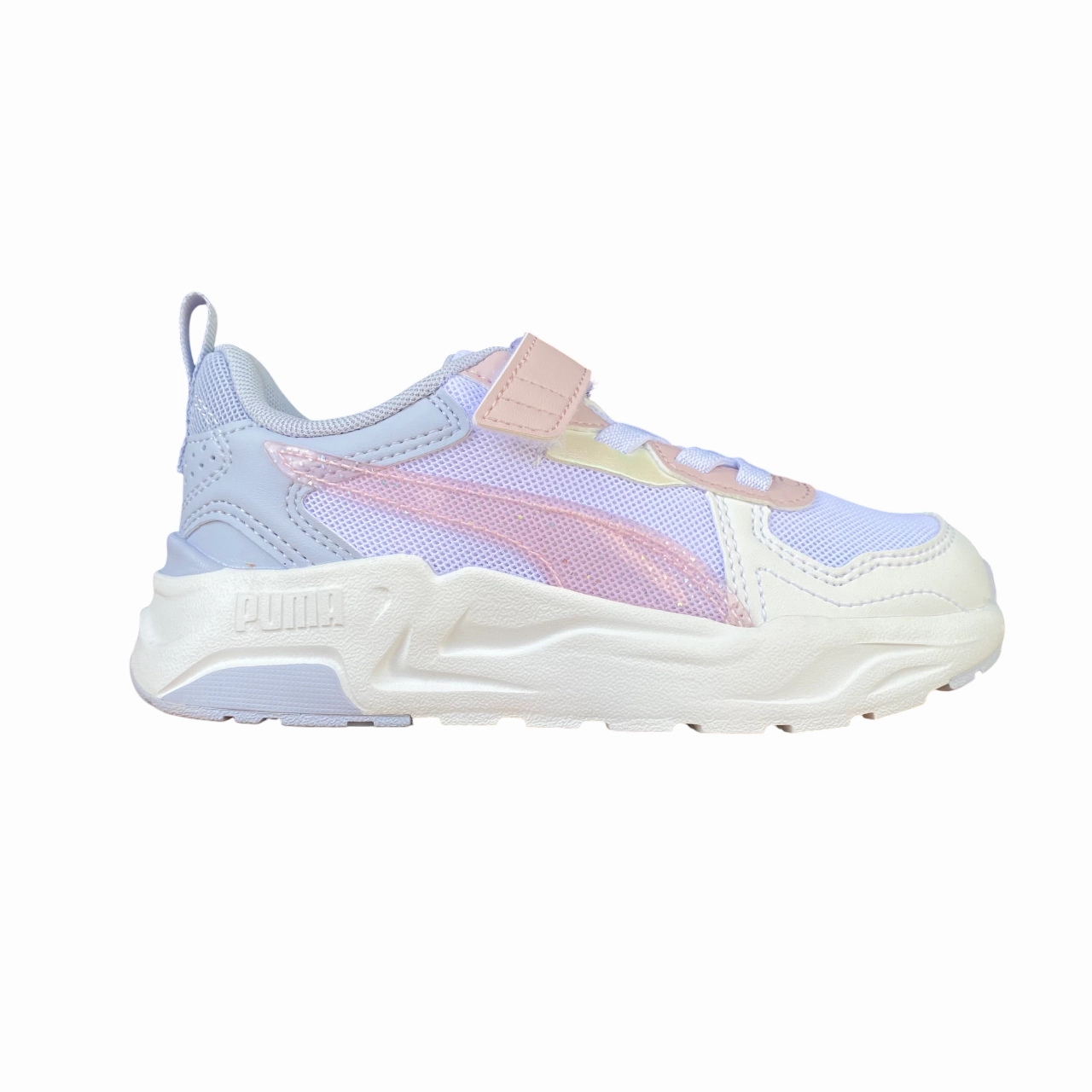  Puma scarpa sneakers da ragazza Trinity Lite Blurry 402266-01 bianco-malva