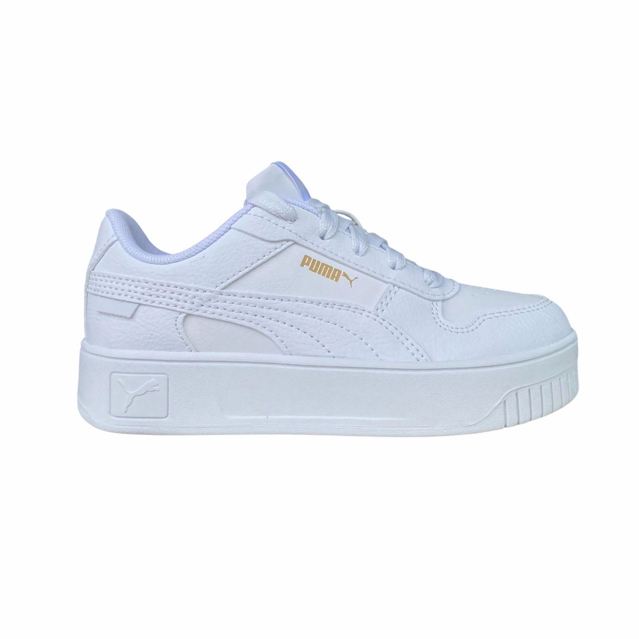  Puma scarpa sneakers junior Carina Street 3983846-01 bianco-oro