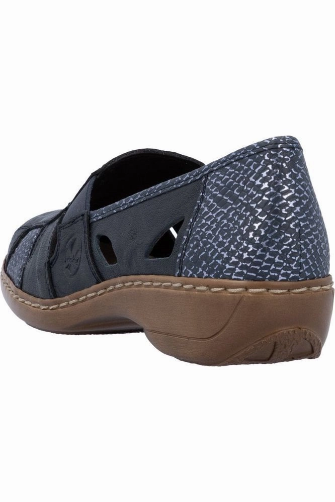 Rieker 41385-15 in blue Ladies summer slip on shoe