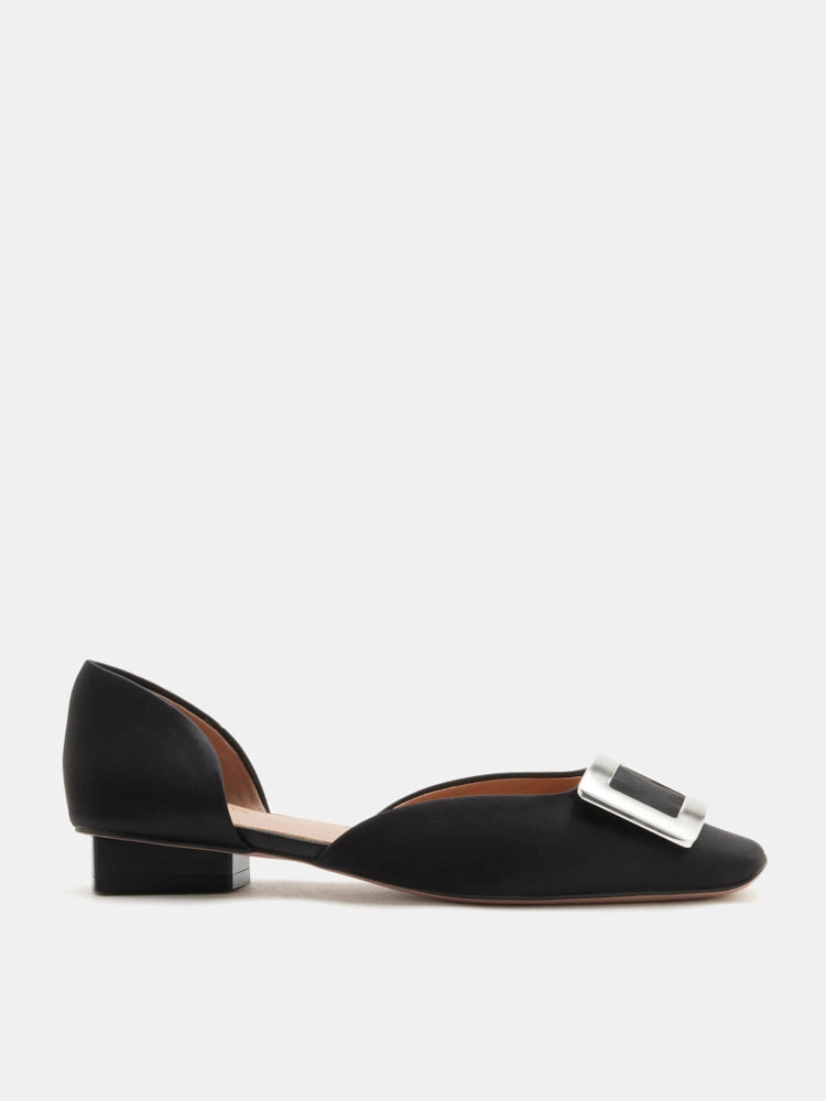 [SALE]Beatrice Silver Square Buckle Heels