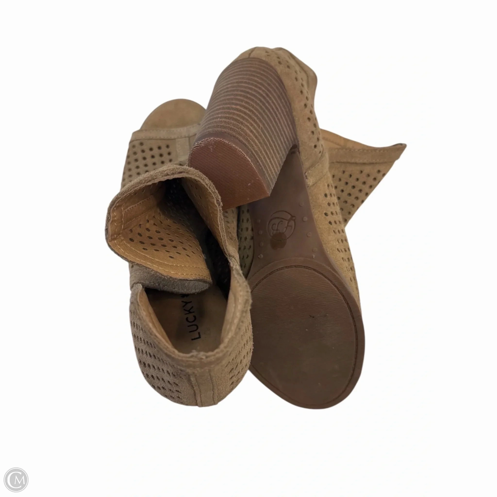 Shoes Heels Block By Lucky Brand In Beige, Size: 8