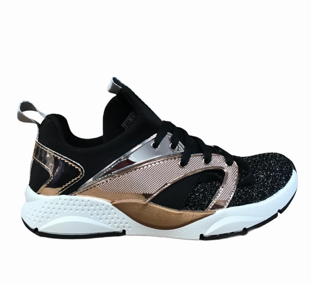  Skechers scarpa da sneakers da bambina Shine Status 84853L BLRG nero