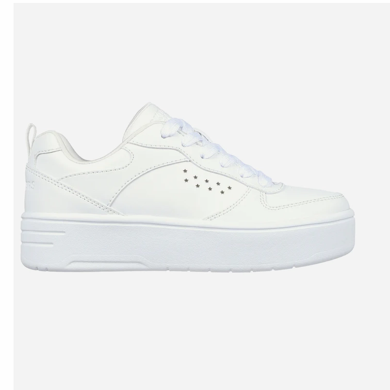  Skechers scarpa sneakers da ragazza Court High Color Zone 310197L/WHT bianco