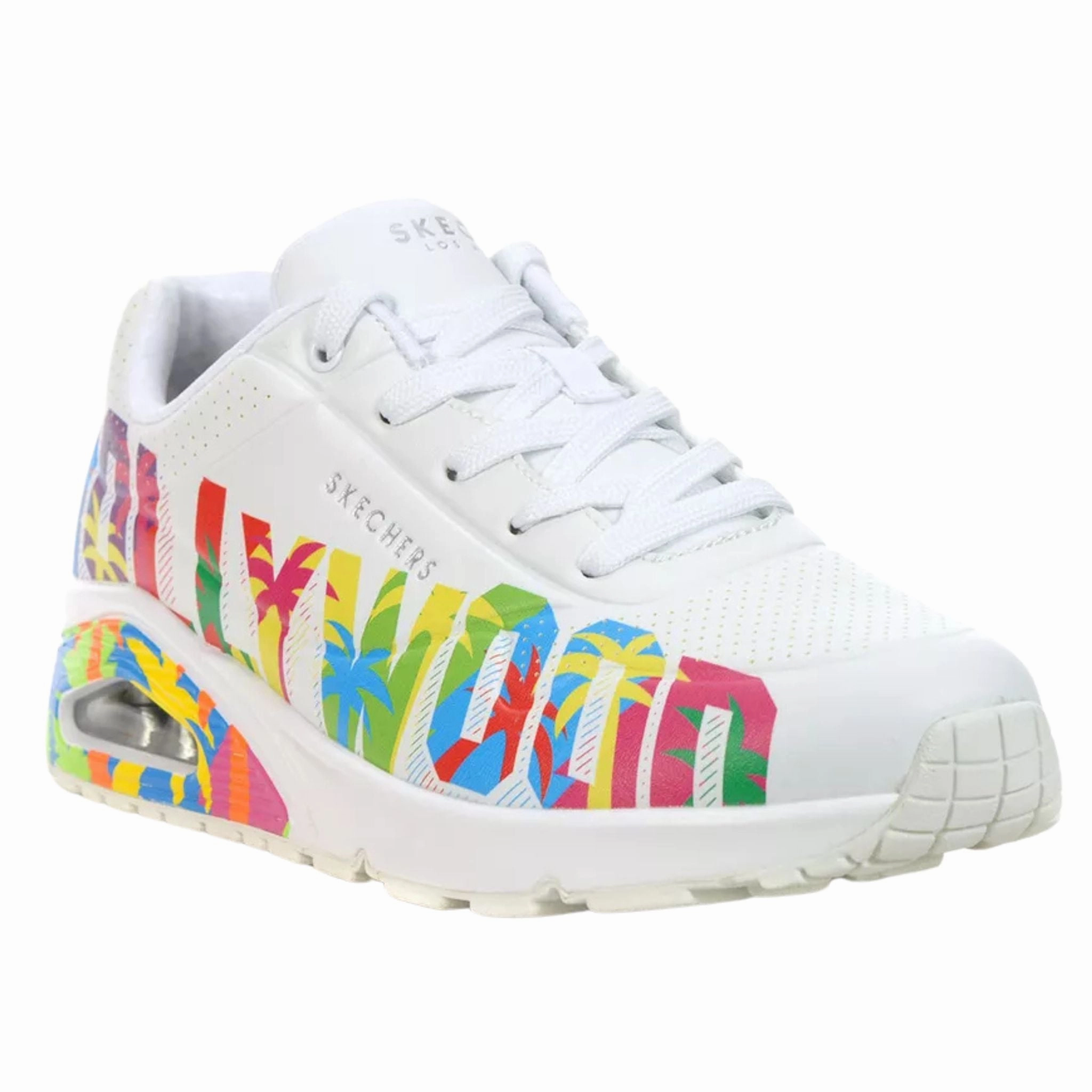 Skechers Women's 177995 Uno-ONE FOR Stars! White Multi Casual Shoes
