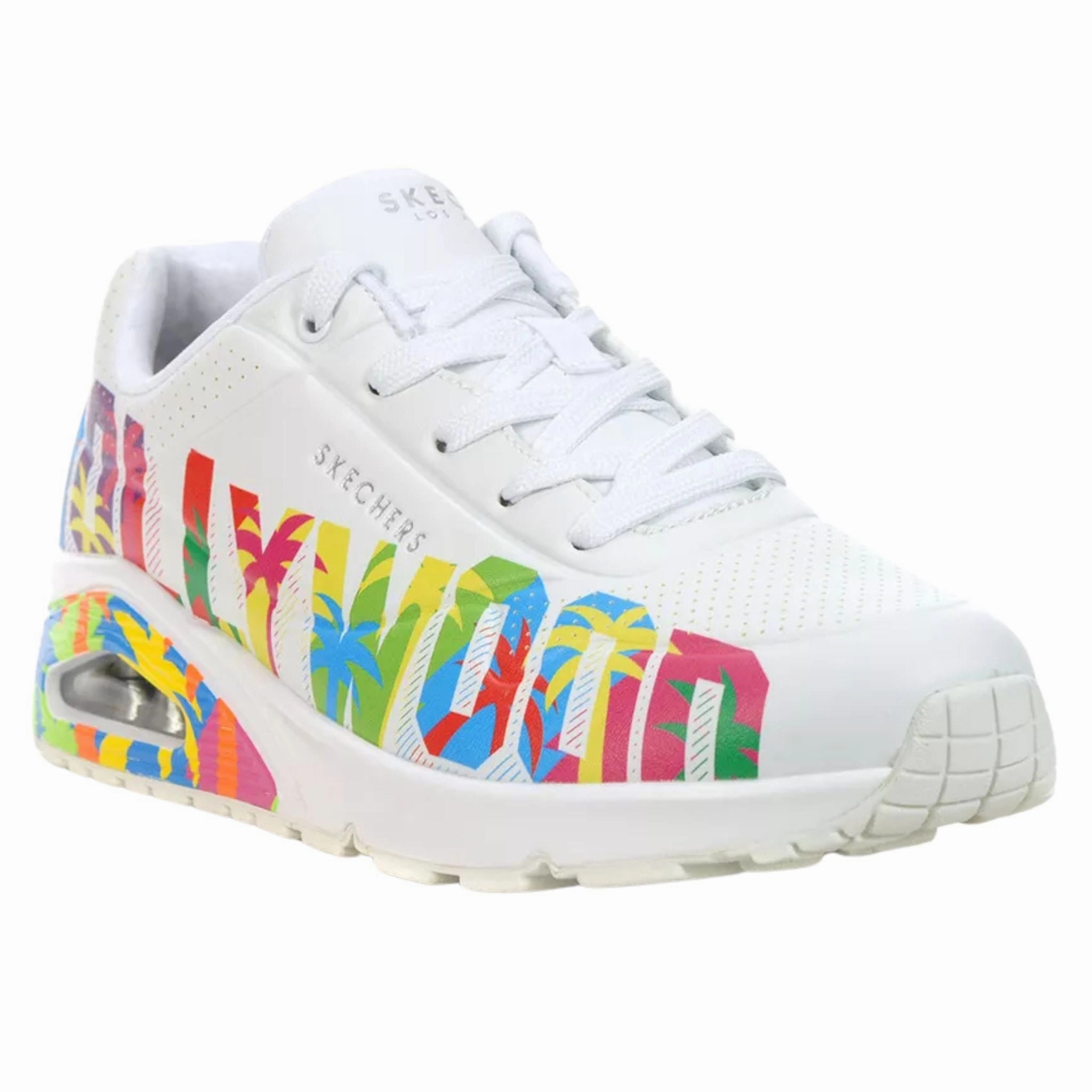 Skechers Women's 177995 Uno-ONE FOR Stars! White Multi Casual Shoes