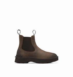 Waterproof Casual Shoes 'Sorel' Women's Hi-Line Chelsea WP Boot - Tobacco / Blackened Brown