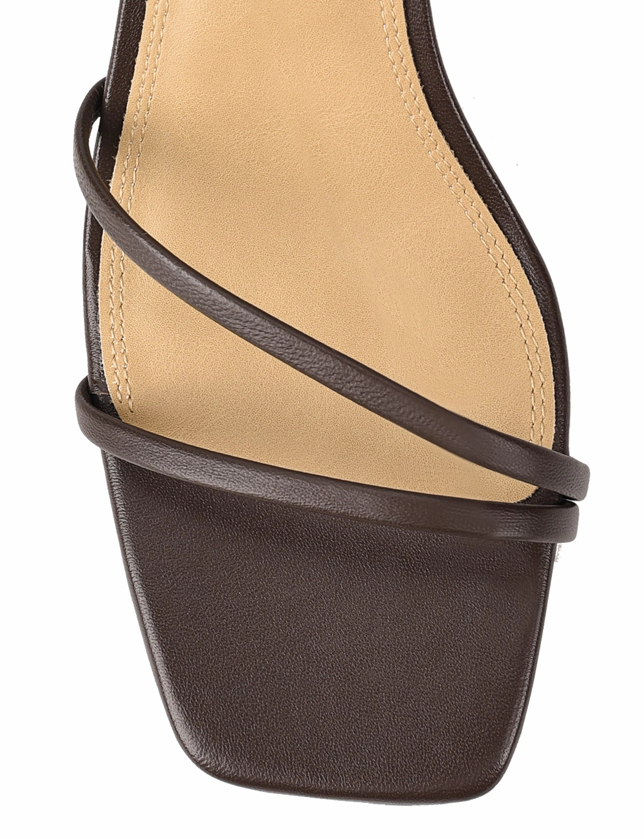 Stacie Block Heel Sandals - Chocolate Brown Leather
