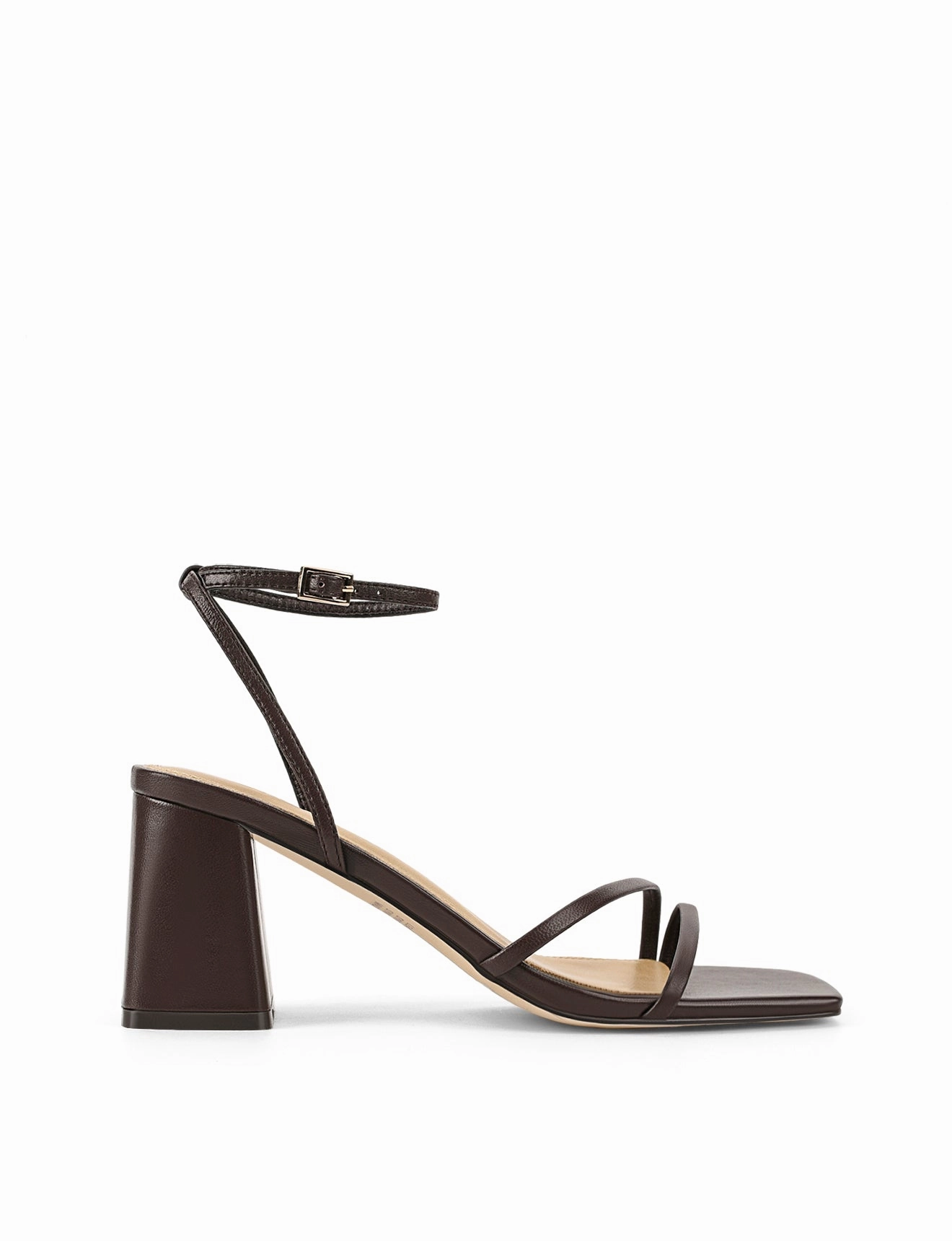  Stacie Block Heel Sandals - Chocolate Brown Leather