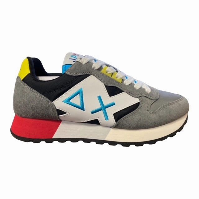Sun68 sneakers da uomo Jaki Party Multicolors Z32116 3411 grigio medio-nero