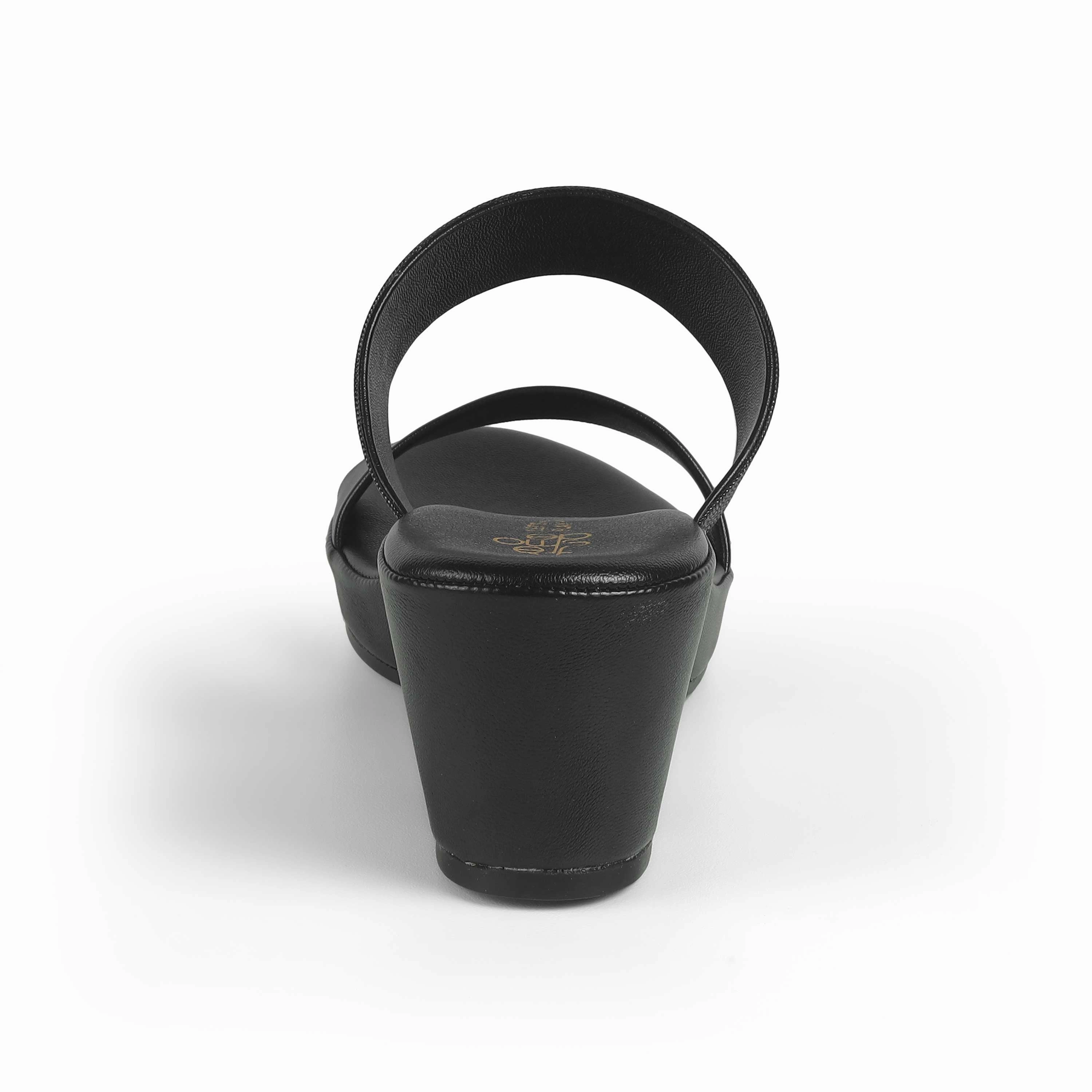 Tresmode Glo Black Women's Dress Block Heel Sandals