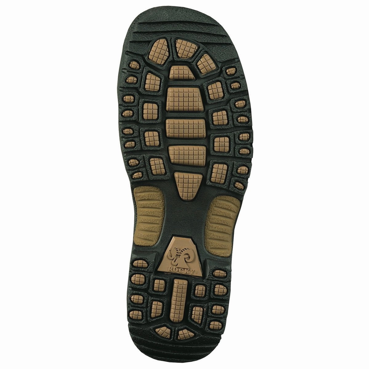 Rocky Mens Brown Leather Mobilite Waterproof Work Hiking Boots Sportswear Facet 75 Outdry Mid Top Hiking Shoes