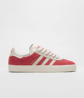 Adidas Gazelle ADV Shoes - Better Scarlet / Chalk White / Gold Metallic Adidas Temper Run Shoes