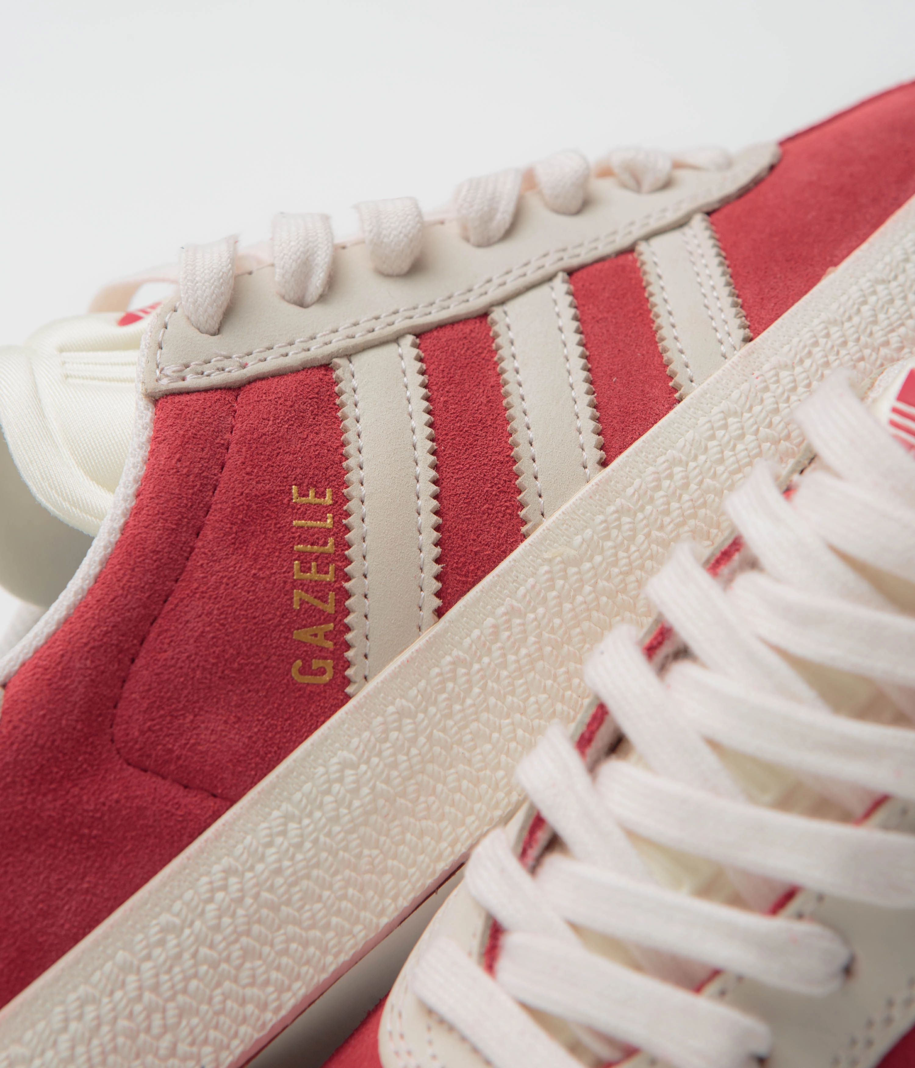 Adidas Tour 360 22 Golf Shoes Adidas Gazelle ADV Shoes - Better Scarlet / Chalk White / Gold Metallic