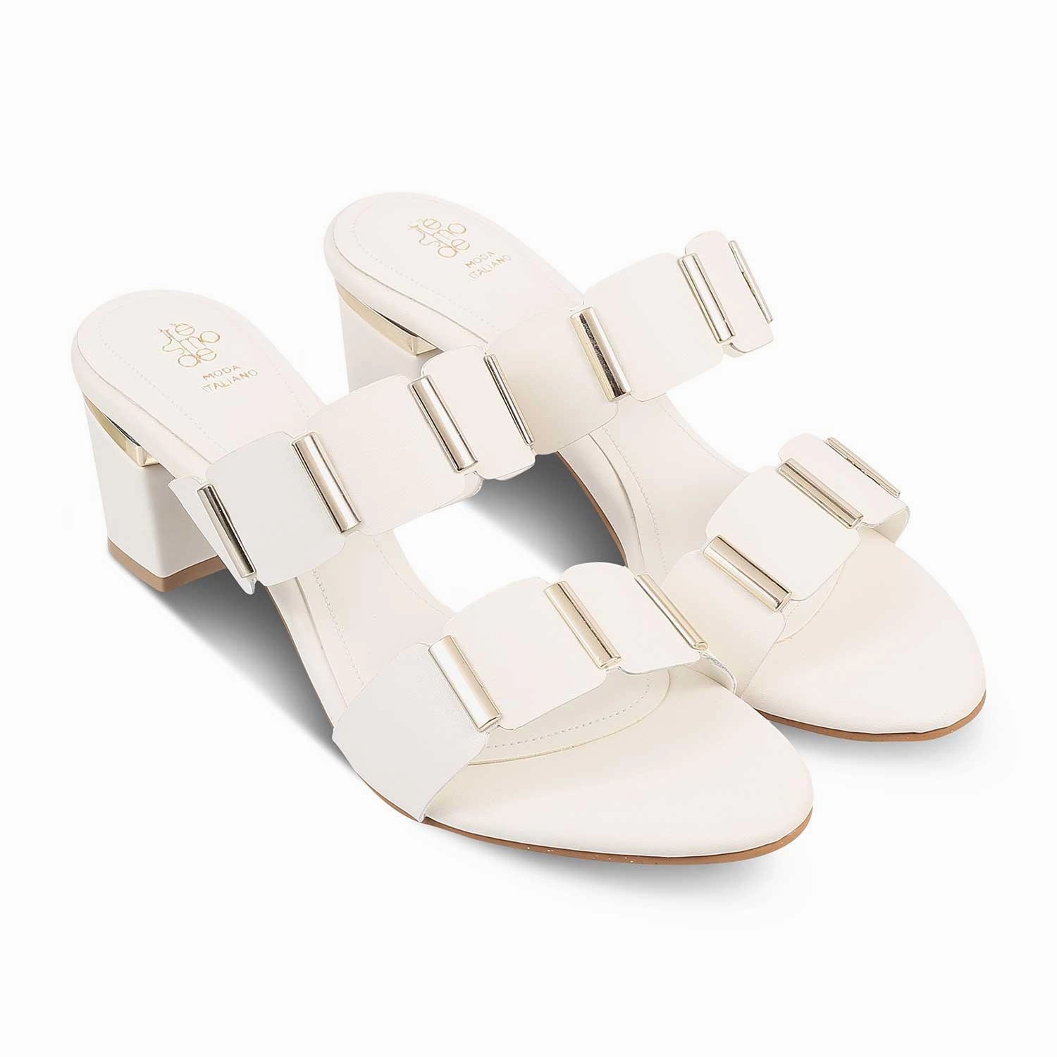 The Valer White Women's Dress Block Heel Sandals Tresmode Thong Wedge Sandals