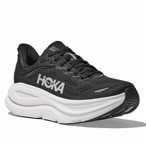 Nursing Shoes Womens Hoka Bondi 9 Wide in Black/White