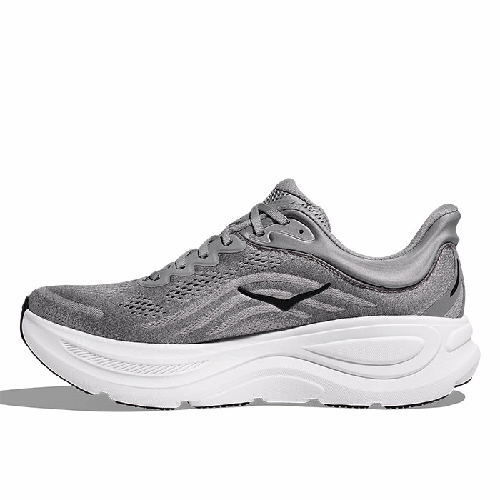 Mens Hoka Bondi 9 Wide in Galactic Grey/Stellar Grey Shoes Dallas