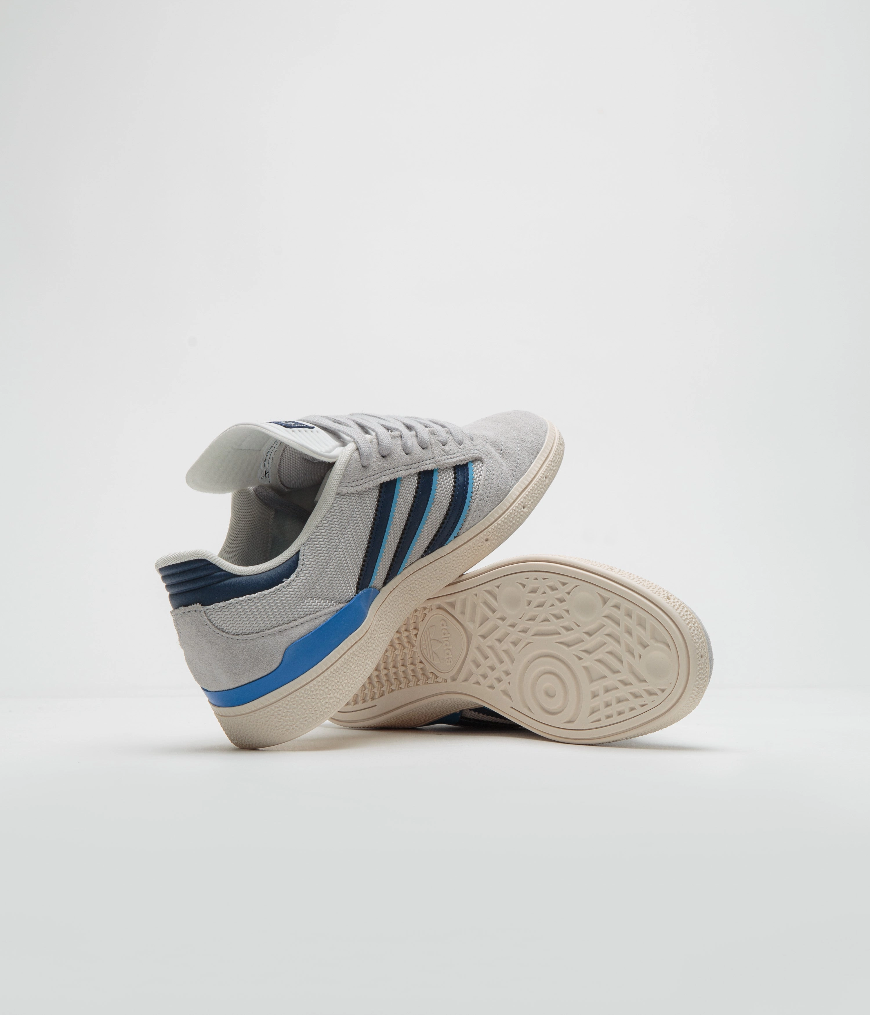 Adidas Busenitz Shoes - Grey Two / Dark Blue / Chalk White Adidas Spinning Shoes